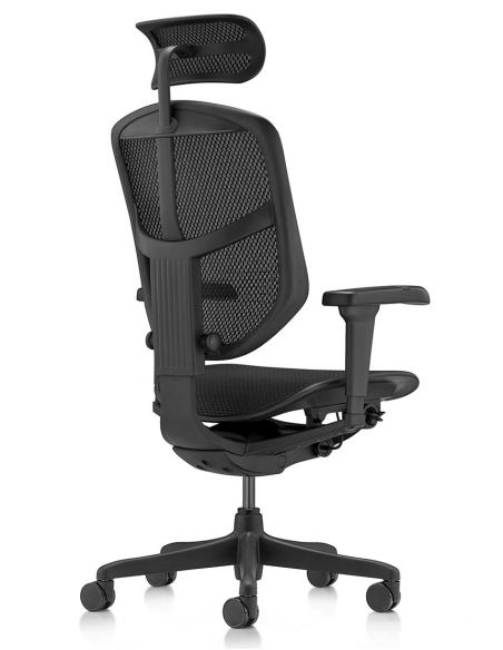 Крісло ENJOY ULTRA (EJU-B-HAM-4D, сітка T-168-B1 BLACK), ергономічне