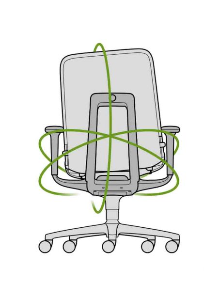 Крісло керівника WILKHAHN AT 187/9 WHITE, тканинне